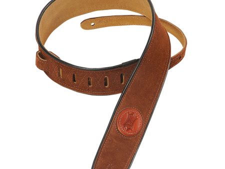 Levy s MSS3 Signature Series Suede Guitar Strap Brown on Sale