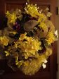 SOLD- One of a kind Handmade Wreath- Yellow, Gold, Purple Supply