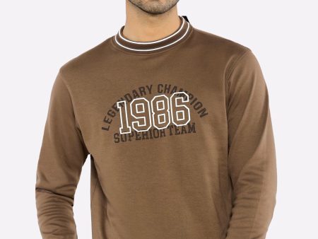 Light Brown Graphic Sweatshirt Sale