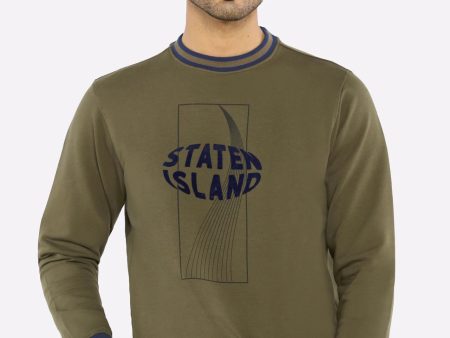 Olive Graphic Sweatshirt Online