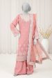 Light Pink Embroidered 3PC Unstitched Hot on Sale