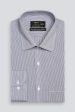 Dark Blue Hairline Stripe Formal Shirt Fashion