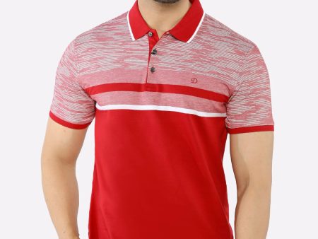 Red Yarn Dyed Polo For Sale