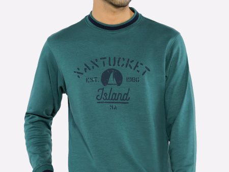 Green Graphic Sweatshirt Sale