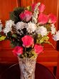 SOLD- One of a kind Rose Bouquet Arrangement- Clear Vase Discount