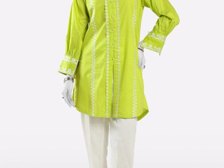 Light Green Embroidered Kurti Cheap