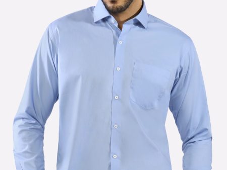 Light Blue Plain Formal Shirt Cheap