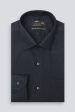 Navy Blue Stripe Textured Formal Shirt on Sale