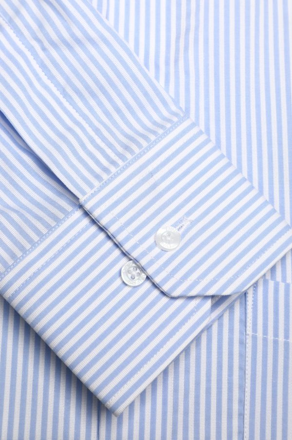 Light Blue Bengal Strieps Formal Shirt Online Sale