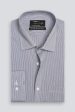 Dark Blue Hairline Stripe Formal Shirt Fashion