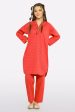 Red Stylised Girls 2PC Hot on Sale