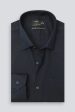 Navy Blue Stripe Textured Formal Shirt on Sale