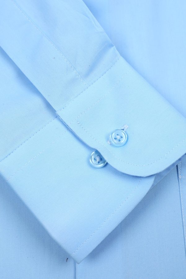 Blue Plain Formal Men Shirt Online Sale