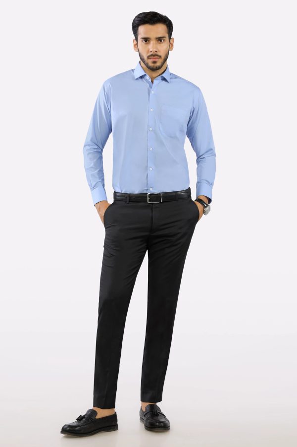 Light Blue Plain Formal Shirt Cheap