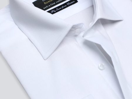 White Plain Formal Shirt For Cheap