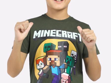 Minecraft Graphic Print T-Shirt Online Sale