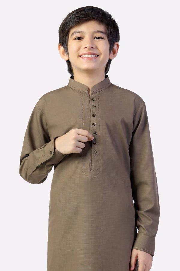 Light Brown Boys Kurta Pajama For Cheap