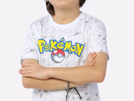 White Pokemon Printed T-Shirt Fashion