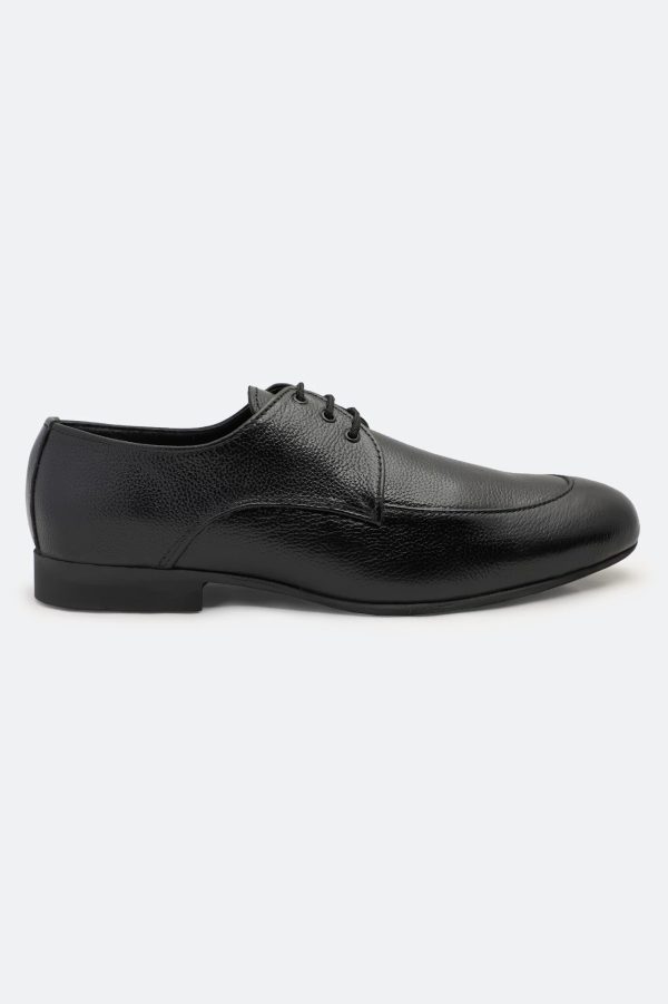 Black Derby Lace Up Formal Shoes Hot on Sale