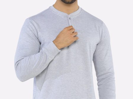 Heather Grey Full Sleeves T-Shirt Discount