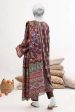 Brown Printed 3PC Unstitched Fashion