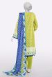 Light Green Printed Unstitched 3PC Fashion