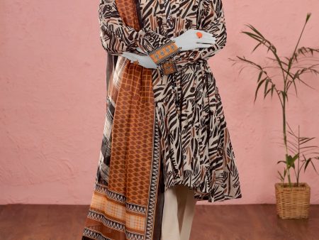 Black Printed Unstitched Kurti With Dupatta Fashion