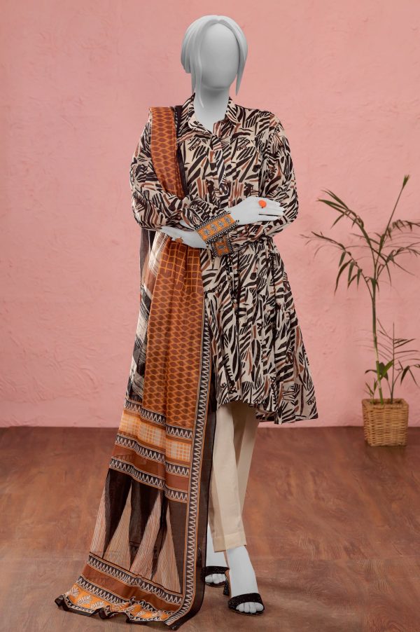 Black Printed Unstitched Kurti With Dupatta Fashion