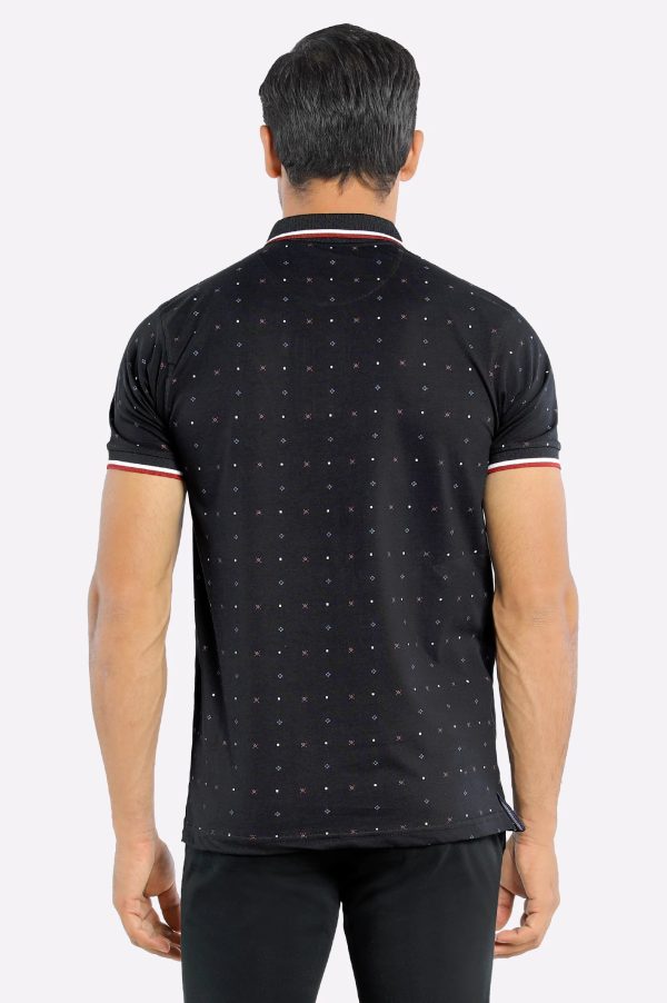 Black All Over Printed Polo Online