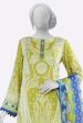 Light Green Printed Unstitched 3PC Fashion