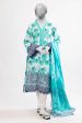 Turquoise Printed 3PC Unstitched Fashion