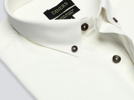 White Plain Casual Shirt Online Hot Sale