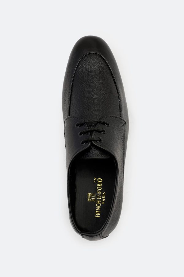 Black Derby Lace Up Formal Shoes Hot on Sale