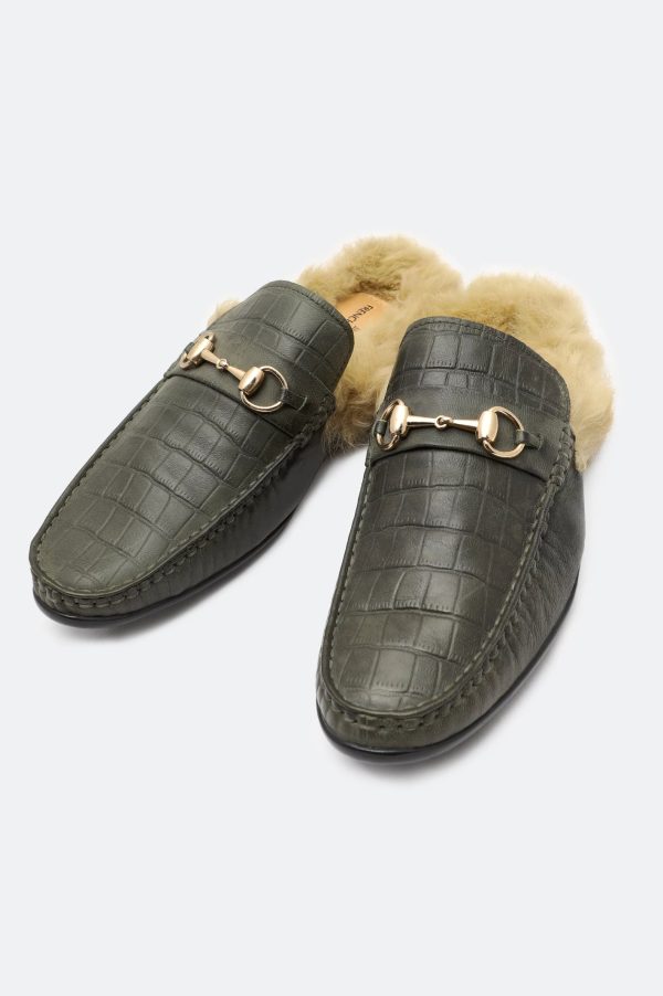 Olive Casual Moccasins Shoes Online now