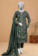 Dark Green Jacquard 3PC Unstitched Online Hot Sale