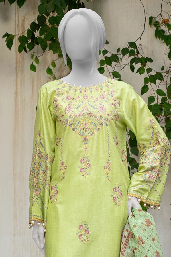 Light Green Embroidered 3PC Unstitched Online Sale