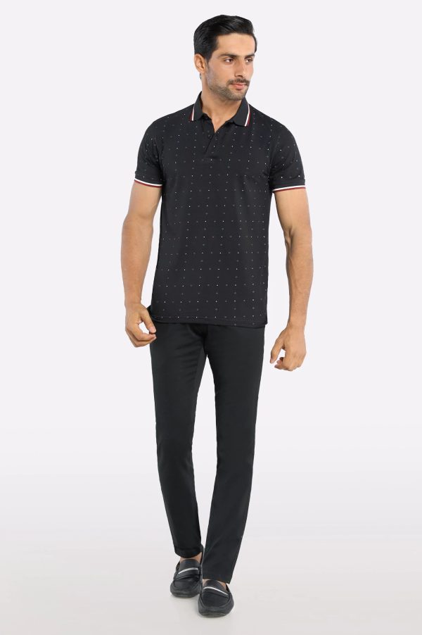 Black All Over Printed Polo Online