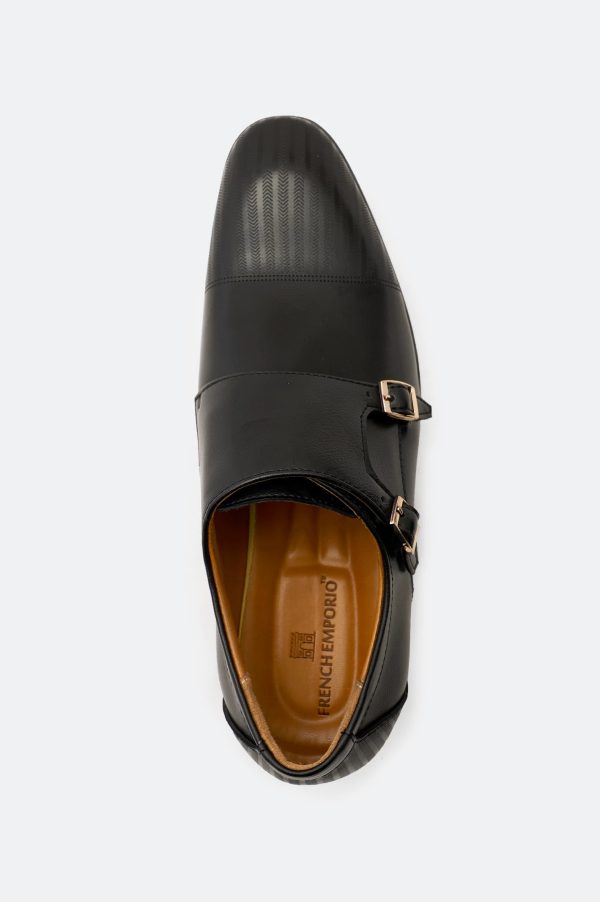 Black Formal Double Monk Shoes Online