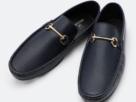 Navy Blue Casual Moccasins Shoes Online