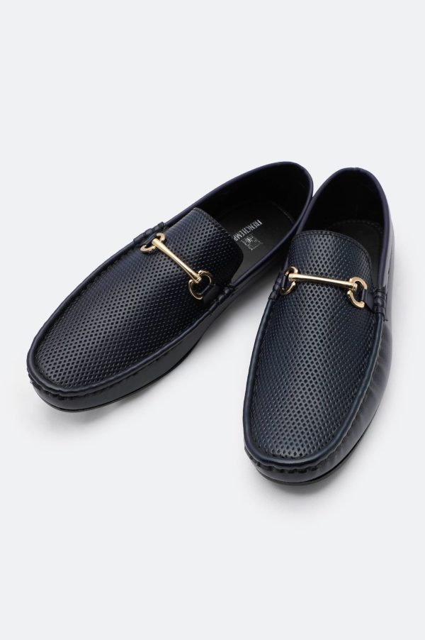 Navy Blue Casual Moccasins Shoes Online