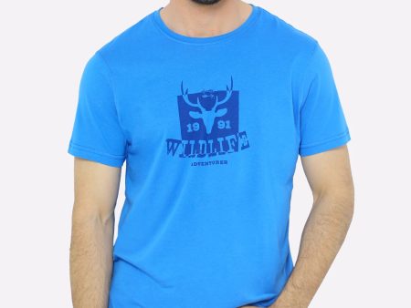 Royal Blue Graphic Tees Discount