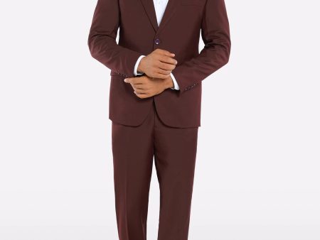 Maroon Formal 2PC Suit Cheap