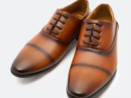 Tan Formal Oxford Shoes Online Hot Sale