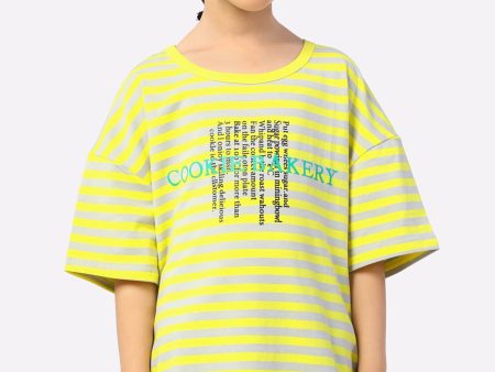 Yellow Printed Girls T-Shirt Supply