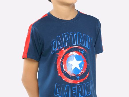 Captain America Printed T-Shirt Sale