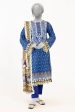 Dark Blue Embroidered 3PC Unstitched Sale