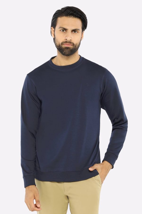 Navy Blue Plain Sweatshirt Online Sale