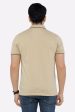 Beige Solid Collar Polo Online Sale