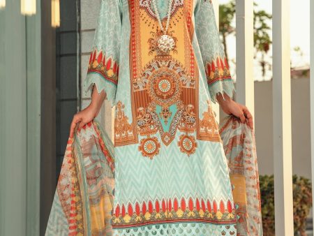 3PC Unstitched Lawn Printed Supply