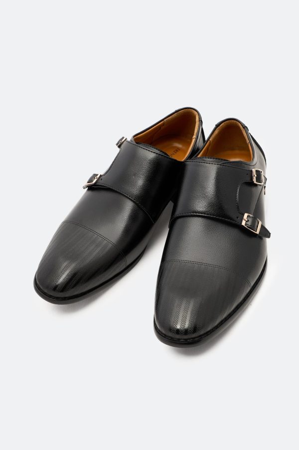 Black Formal Double Monk Shoes Online